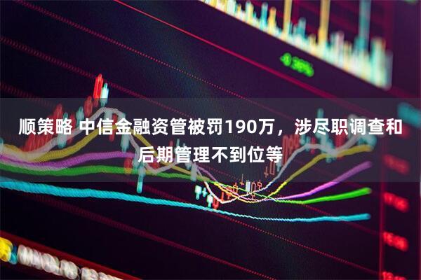 顺策略 中信金融资管被罚190万，涉尽职调查和后期管理不到位等