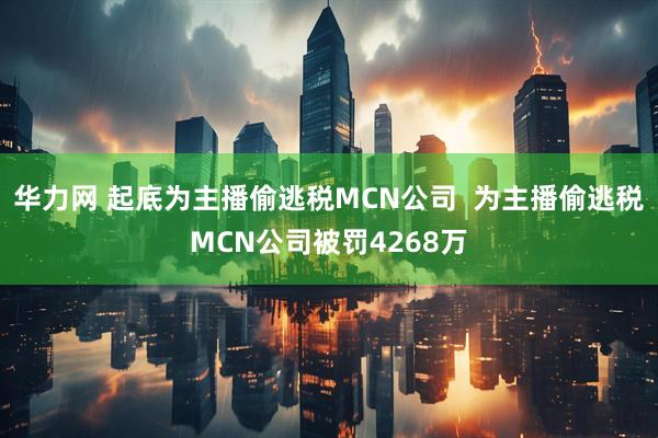 华力网 起底为主播偷逃税MCN公司  为主播偷逃税MCN公司被罚4268万